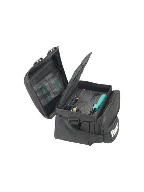 Product image for Panduit PCF-LCFTK PCF Termination Tool Kit for use with PCF fiber cable, consists of fiber scissors, outer cable jacket stripper, jacket stripper, buffer stripper, crimp tool and die set, cleave tool,