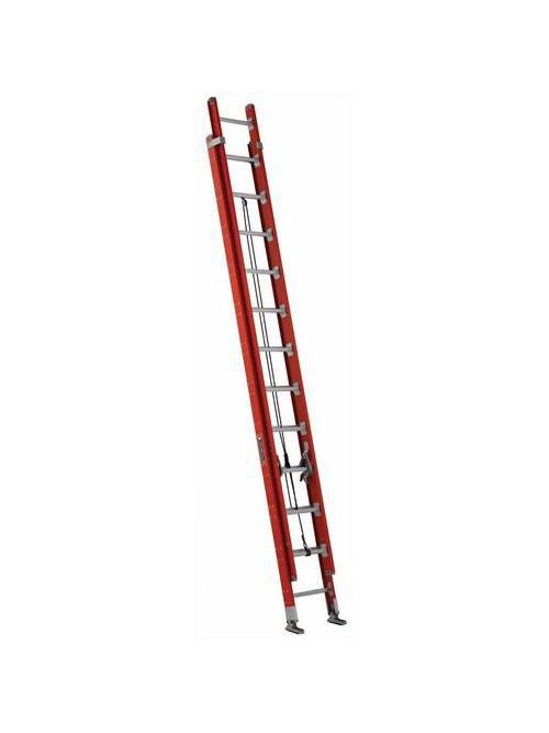 Product image for Louisville Ladder FE7624 24 Foot Fiberglass Plate Connect Extension Ladder