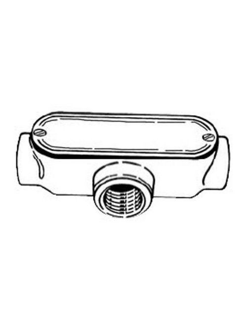 Product image for Hubbell Electrical Systems EAT-2CG 3/4 Inch Painted Aluminum Type T Threaded Conduit Body with Cover and Gasket
