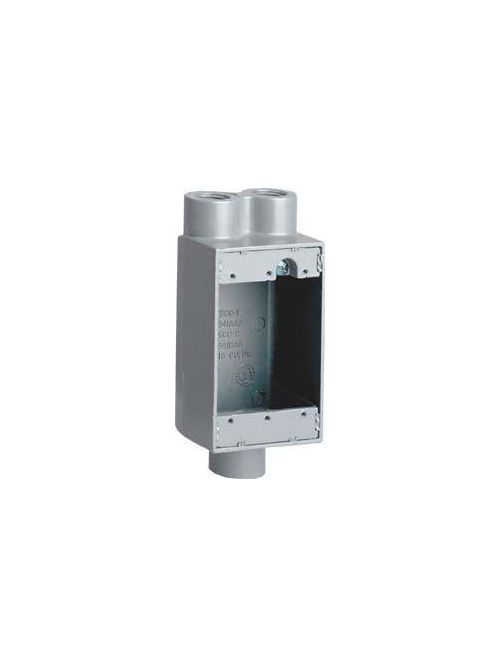 Hubbell Electrical Systems FSCC-2M 3/4 Inch Iron Type FSCC Shallow Cast Device Box Hubbell Electrical Systems FSCC-2M 3/4 Inch Iron Type FSCC Shallow Cast Device Box