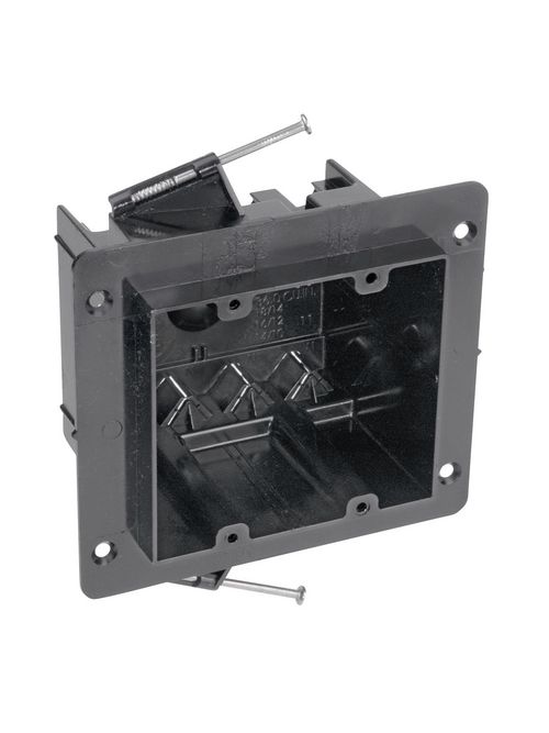 Union NG-236-V 2-Gang Universal Flanged Nail-On Box, V-Type Clamp Union NG-236-V 2-Gang Universal Flanged Nail-On Box, V-Type Clamp