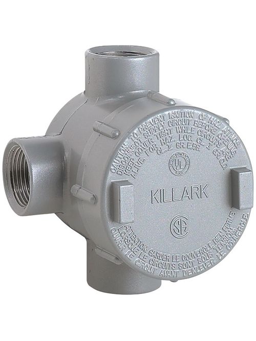 Hubbell Electrical Systems GECTT-1M 1/2 Inch Iron Type T Conduit Outlet Body Hubbell Electrical Systems GECTT-1M 1/2 Inch Iron Type T Conduit Outlet Body