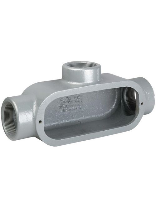 Hubbell Electrical Systems T38 1 Inch Gray Iron Type T Conduit Body Hubbell Electrical Systems T38 1 Inch Gray Iron Type T Conduit Body