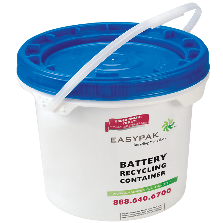Product image for TerraCycle 510-2400 EasyPak™ Battery Recycling Container