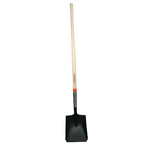 Product image for Razor-Back 760-44101 Square Point Transfer Shovel, 9.5"W x 12"L Open Back Rolled Step, 48" Hardwood Straight Handle