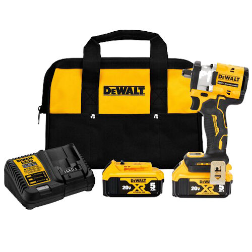 Product image for DeWalt DCF921P2 ATOMIC 20V MAX™ 1/2" Cordless Impact Wrench w/ Hog Ring Anvil Kit