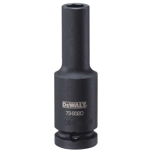 Product image for DeWalt DWMT73935OSP 9/16" 6-Point Deep Impact Socket, 1/2'' Drive