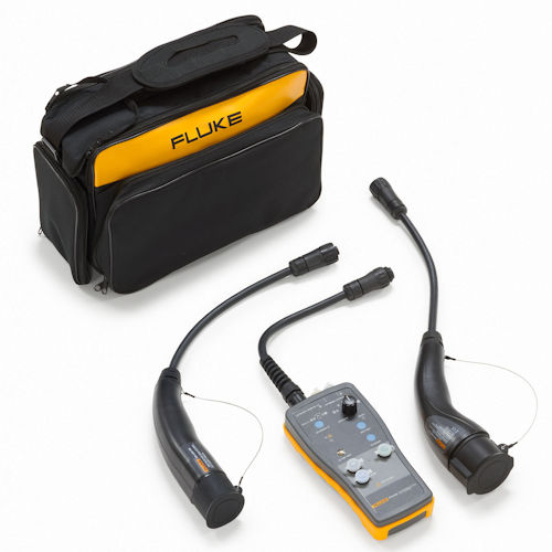 Product image for Fluke FLK-FEV100/TY1 & TSL eMobility Tool Kit w/ FEV100 Test Adapter and Connector for Tesla™ EV Charging Station
