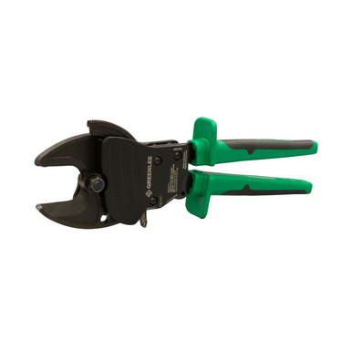 Product image for Greenlee 45208G Open Jaw Ratcheting Cable Cutter, 600MCM Copper, 750MCM Aluminum