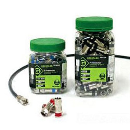 Product image for Greenlee XFC-6-10 Black Compression F Connector