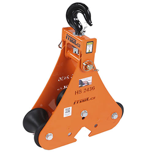 Product image for iTool HS2436 Hanging Sheave, for Overhead Wire Pulls, 13.000lb Load Capacity