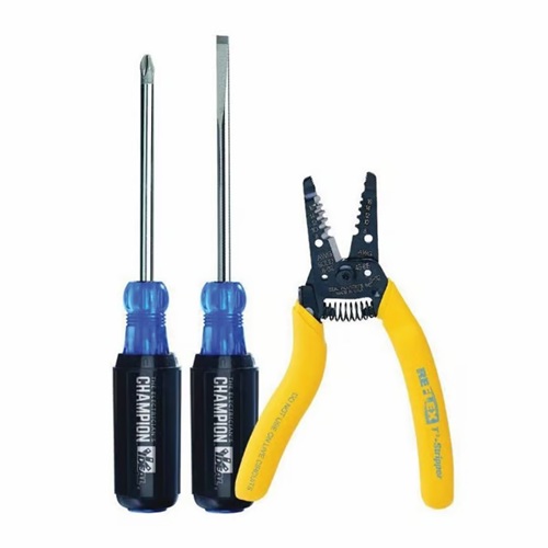Product image for Ideal 35-744 Electrician's Champion 3 Piece Tool Kit