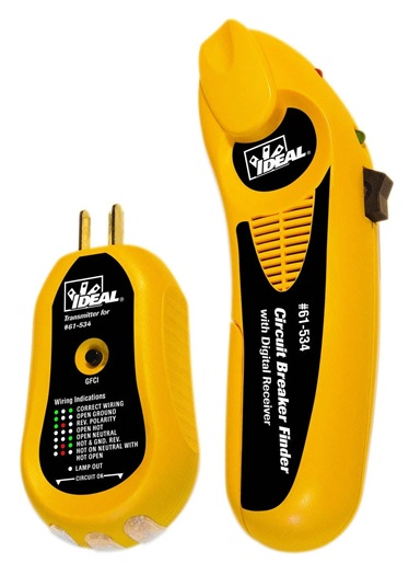 Product image for Ideal 61-534 Circuit Breaker Finder w/Digital Receiver & GFCI Circuit Tester