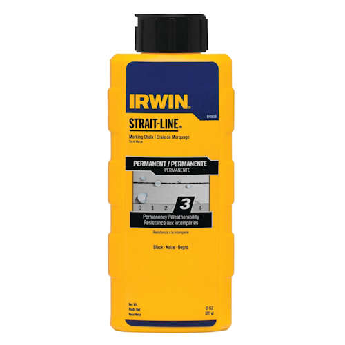 Product image for Irwin 64908 Strait-Line® Black Permanent Marking Chalk, 8oz Bottle