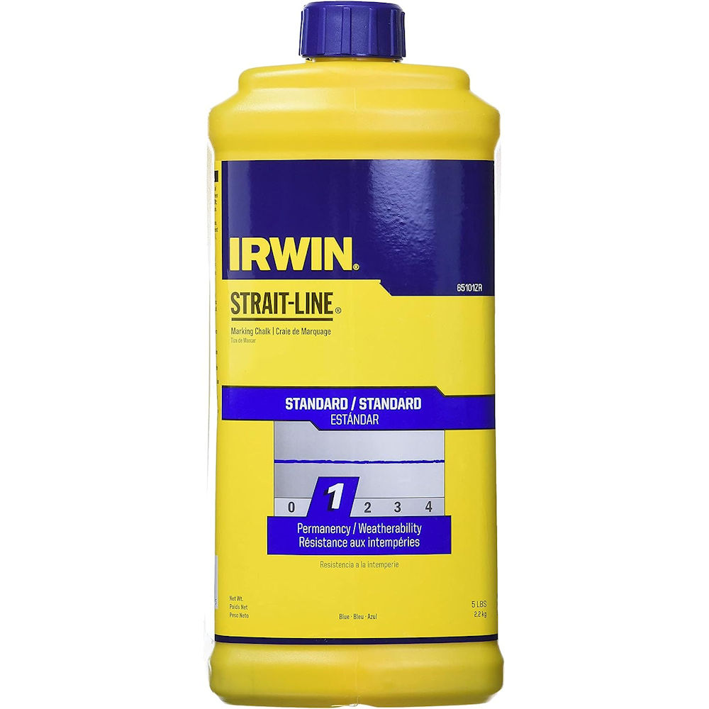 Product image for Irwin 65101ZR Strait-Line® Blue Standard Marking Chalk, 5lb Bottle