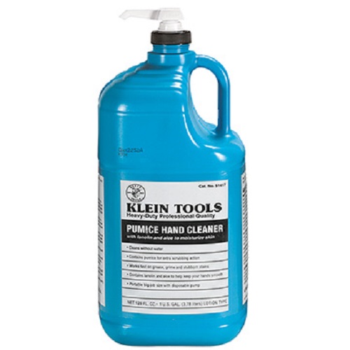 Product image for Klein 51417 1 Gallon Bottle Blue Label Hand Cleaner with Dispenser Pump