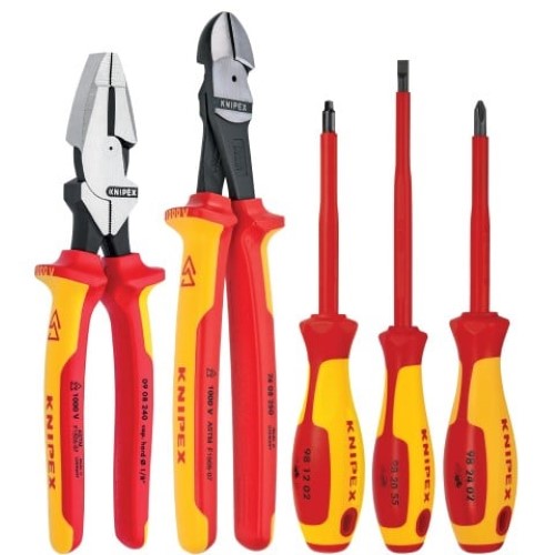 Product image for KNIPEX 989822US 5PC INSUL TOOL SET 1000V