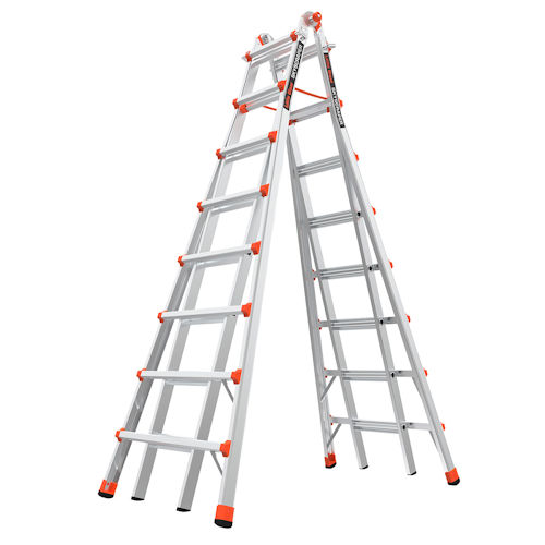 Product image for Little Giant 10109 SKYSCRAPER™ 15ft Multi-Function Aluminum Stepladder, ANSI IA Extra Heavy Duty, 300lb Rated