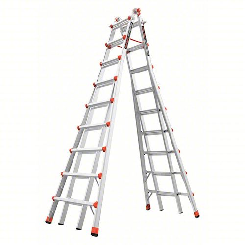 Product image for Little Giant 10110 SKYSCRAPER™ 17ft Multi-Function Aluminum Stepladder, ANSI IA Extra Heavy Duty, 300lb Rated