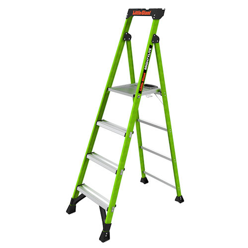 Product image for Little Giant 15396-001 MightyLite™ 6ft Fiberglass Stepladder, ANSI IA, 300lb Rated