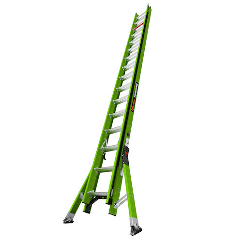 Product image for Little Giant 17232-186 SumoStance® 32ft Fiberglass Extension Ladder w/Wide-Flared Leg Levelers, ANSI IAA, 375lb Rated