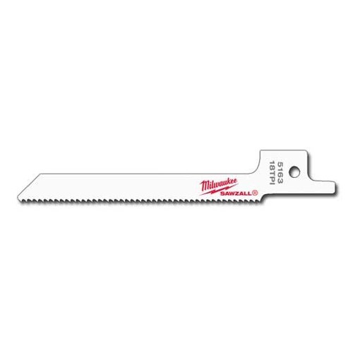 Product image for Milwaukee 48-00-5163 3-5/8" 18 TPI SUPER SAWZALL® Blades (5 Pack)