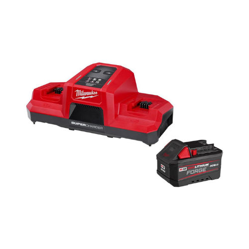 Product image for Milwaukee 48-59-1861 M18 FORCE™ XC6.0 Battery Pack & Dual Bay Charger Kit