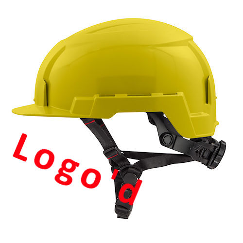 Product image for Milwaukee 48-73-1323-FISK Yellow BOLT™ Front Brim Safety Helmet (USA) - Type 2, Class E, Unvented (Fisk Electric Logo'd)