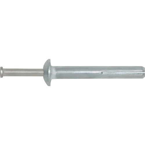 Product image for DeWalt / Powers 02858-PWR Mushroom Head Zamac NailIn® w/ Stainless Steel Nail, 1/4" x 1" Anchor, 1/4" Drill Dia. (100/Box)
