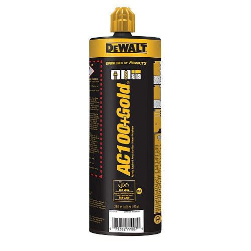 Product image for DeWalt / Powers 8478SD-PWR AC100+Gold® Vinylester Adhesive Anchoring System, 9.5fl oz Quik-Shot