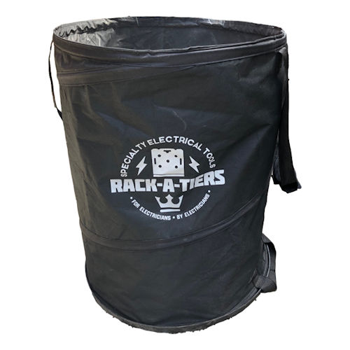 Product image for Rack-A-Tiers 51020 Exploding Garbage Can Ultra, Pop-Up Can w/ Reinforced Hard Bottom, 19" x 24" Opened
