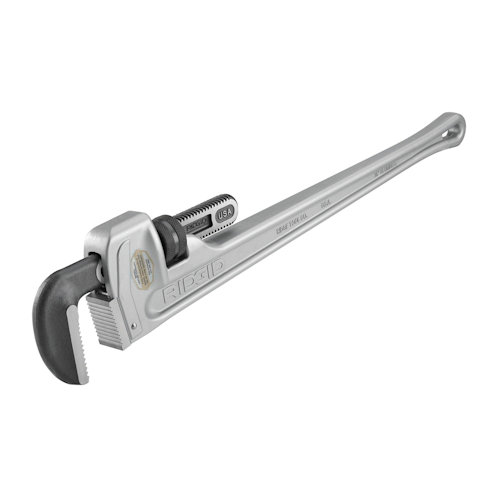 Product image for Ridgid 31110 #836 36" Aluminum Straight Pipe Wrench, 5" Pipe Capacity