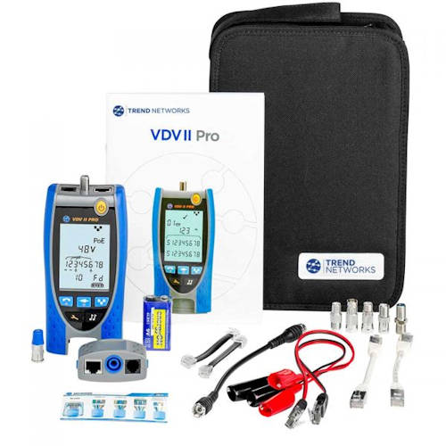 Product image for Trend Networks R158003 VDV-II-Pro Copper Data Cable Meter w/ Dual-Port Remote Unit, Coax Remote Unit
