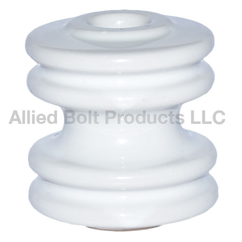 Product image for Allied Bolt 4205 53-3 Spool Insulator, Max Traverse Load 4000lb, Porcelain