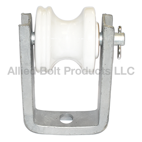 Product image for Allied Bolt 8476 Channel Bracket Clevis w/ ANSI 53-2 Spool Insulator