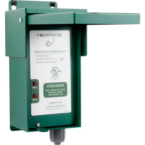 Product image for POWERWORX CPS-E3-N3-01 SINGLE PHASE OUTDOOR SURGE SPIKE & NOISE SUPPRESSION POWER FACTOR CORRECTION