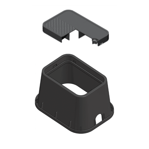 Product image for OLDCAST 14191016 1419-12 HDPE RECTANGULAR ENCLOSURE BLACK