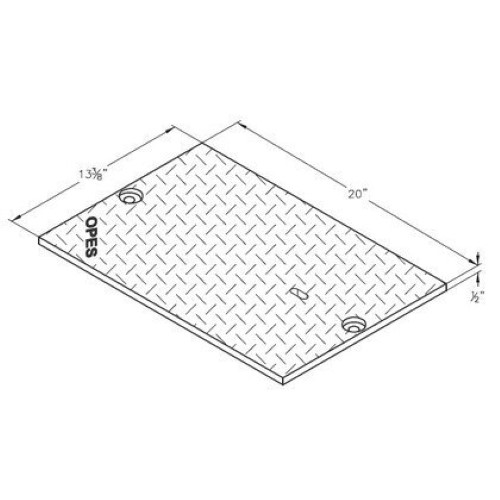 Product image for OLDCASTLE 2002180 CTY B2436-52JH H20 2PC STEEL COVER ELECTRIC CHRISTY SERIES B STEEL CHECKER LID 24X36 (2002180)