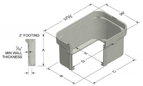 Product image for OLDCASTLE 24361471 PC2436-36 T22 BOX WITH LID INCLUDES BOLTS MARKING PLATE REQUIRED POLYMER CONCRETE