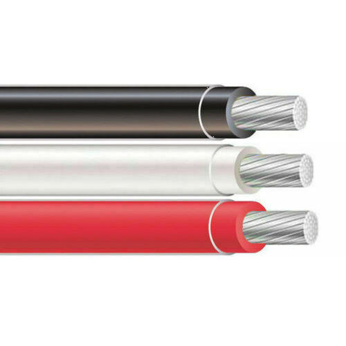 Product image for XHHW #2-2-2 PARALLEL Stranded BLACK-WHITE-RED Aluminum Wire (Cut to Length)