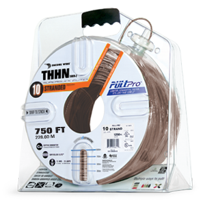 Product image for ENCORE THHN-10-STR-BROWN PULLPRO 750' NEW PACKAGE 106100908445 REPLACES 106100908443