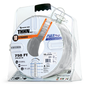 Product image for ENCORE THHN-10-STR-WHITE W/BLUE STRIPE PULLPRO 750' NEW PACKAGE 506000900345