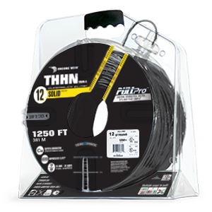 Product image for ENCORE 12 THHN SOLID BLACK PULLPRO 1250FT