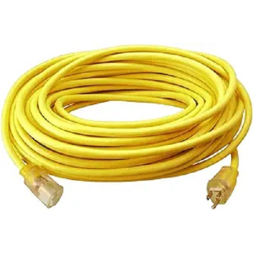 Product image for Wire C4312100YWLTE Lighted End 12/3 Extension Cord 100FT
