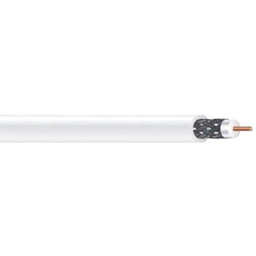 Product image for Carol C5785.31.02 18/1 Solid Copper Clad Steel RG6/U Coaxial Cable, Quad Shielded, CL2/CM, White (1000ft Pull Pack)