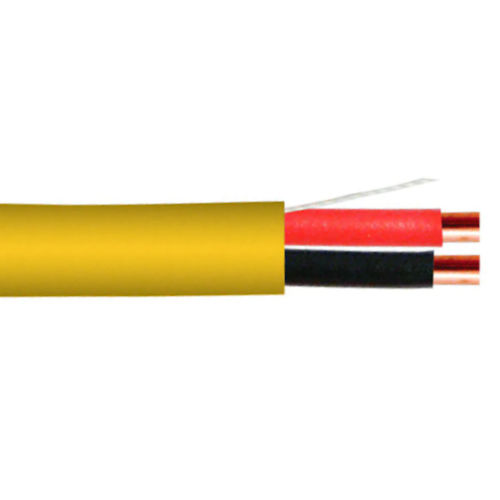 Product image for Southwire 57719902 (G60004-23A) 14/2 Solid Copper Plenum-Rated Unshielded Fire Alarm Cable, FPLP/CL3P, YELLOW Jacket - 1000ft Reel
