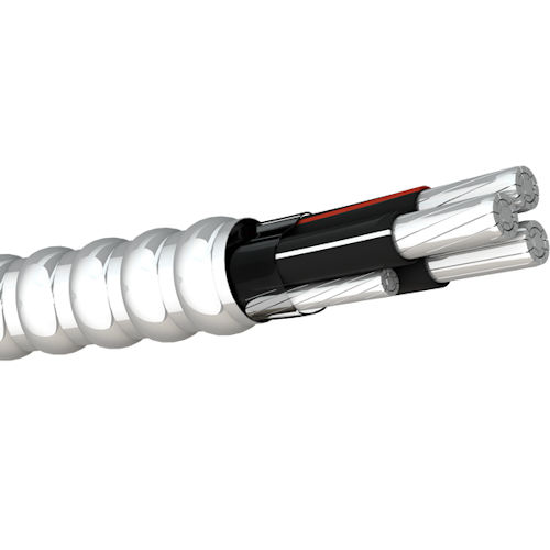 Product image for MC-A 1/3 Stranded Aluminum Conductor, Aluminum Armor Cable (Cut to Length)