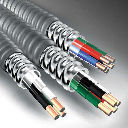 MC Cable 10/2 Solid (Black,White) w/ 10 Solid (Green) Ground, PVC Jacketed Steel Parking Deck/Lot Cable, 120/208V, 1000 Foot Reel MC Cable 10/2 Solid (Black,White) w/ 10 Solid (Green) Ground, PVC Jacketed Steel Parking Deck/Lot Cable, 120/208V, 1000 Foot Reel