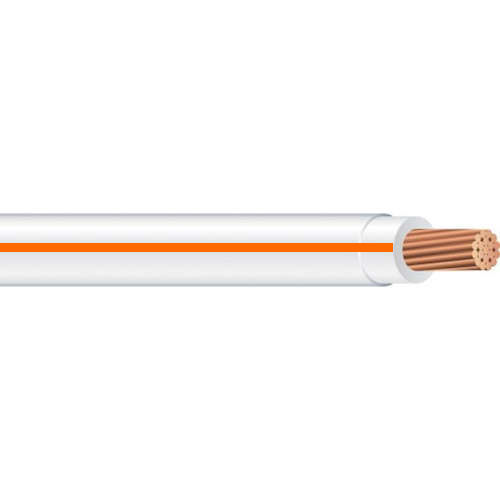 Product image for MTW #18 Stranded Copper WHITE w/ORANGE Stripe Machine Tool Wire (500ft Spool)