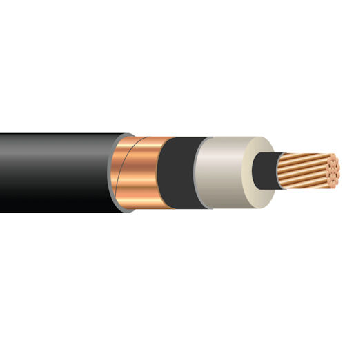 Product image for 4/0 MVU Copper 15kV 133% Insulation Level, ET220, PVC Jacket, Single Conductor MV-105 Wire